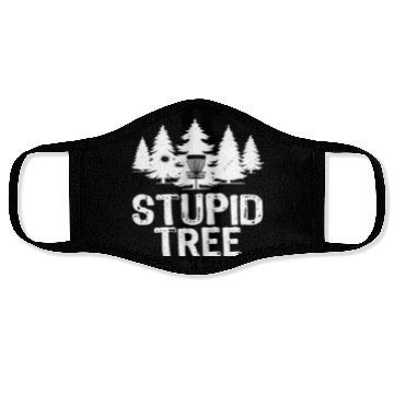 Discover Stupid Tree Funny Disc Golf Face Masks