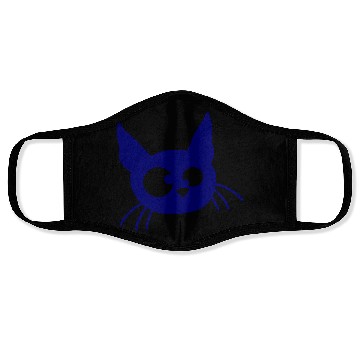 Discover Crazy Cat Squinting Funny Eyes Grimace Fun Cartoon Face Masks