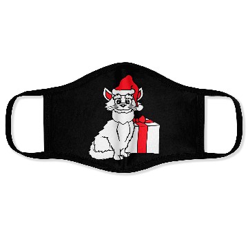 Discover Cute Santa Claus Cat Winter Hat Fun Christmas Gift Face Masks