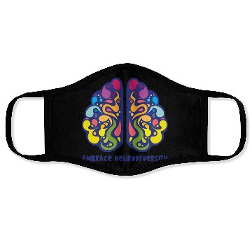 Discover embrace neurodiversity Face Masks