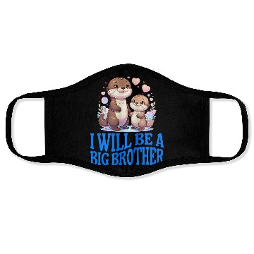 Discover I'm Going To Be A Big Brother Sweet Otter, Brother Face Masks