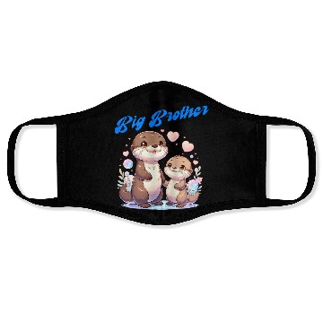 Discover Soon I'll Be A Big Brother, Sweet Otter Brother Face Masks