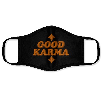 Discover Good Karma embroidered Face Masks