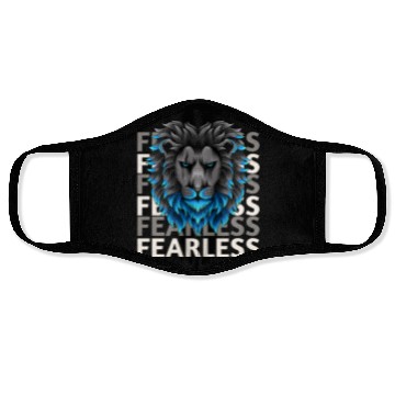 Discover fearless lion design Face Masks