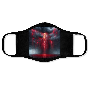 Discover Grey Stormy Evening Face Masks