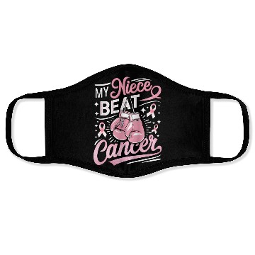 Discover My Niece Beat Cancer Breast Cancer Awareness Face Masks