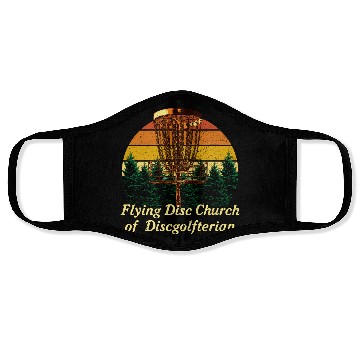 Discover Flying Disc Church Funny Disc Golf Humor Golfer Da Face Masks