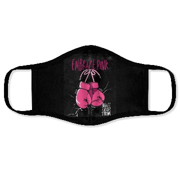 Discover Embrace Pink Black Bold Eradicate Breast Cancer Face Masks