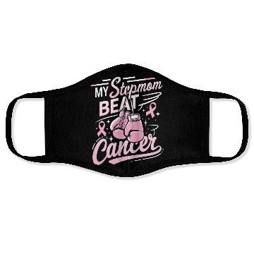 Discover My Stepmom Beat Cancer Breast Cancer Awareness Face Masks