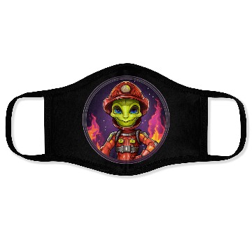 Discover Alien fire department Face Masks