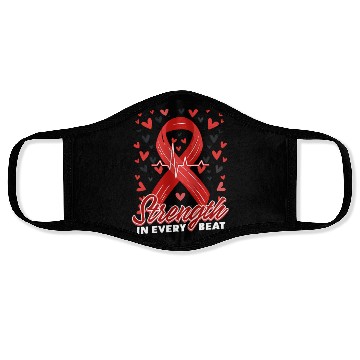 Discover CHD Awareness Strength In Every Beat Face Masks