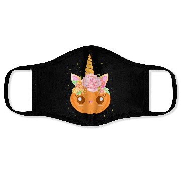 Discover Cute Unicorn Pumpkin: Fall Festivity Delight Face Masks