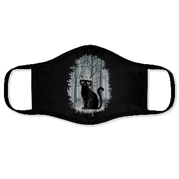 Discover Cottagecore Cat in enchanting Forest Face Masks