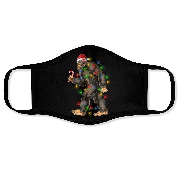 Discover Bigfoot Sasquatch Yeti Candy Cane Christmas Face Masks