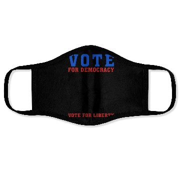 Discover Vote for Democracy, Vote for Liberty US Election Face Masks
