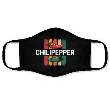 Discover Chili Pepper Retro Vibe Face Masks