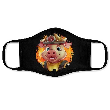 Discover Pig Firefighter Face Masks