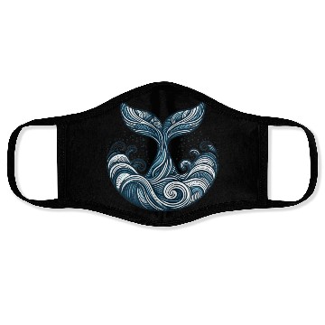 Discover Whale Tail and Waves Face Masks