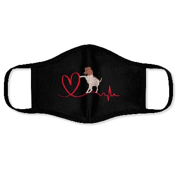 Discover Dog Heartbeat I Love My German Shorthaired Pointer Face Masks