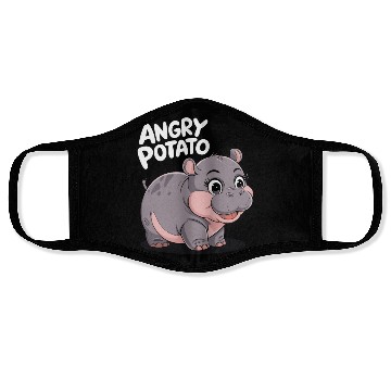 Discover Moo Deng Angry Potato Hippo Fun Face Masks