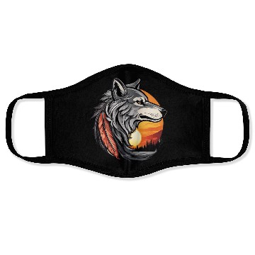 Discover The Strongest Wolf design. Face Masks
