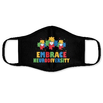 Discover embrace neurodiversity - Embrace ADHD Autism ASD Face Masks