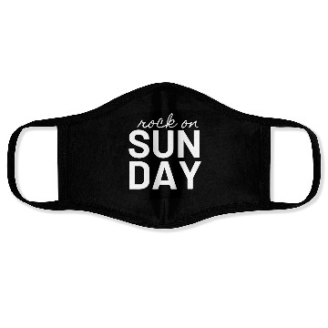 Discover Rock on Sunday Face Masks