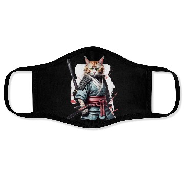 Discover Fearless Samurai Cat Face Masks