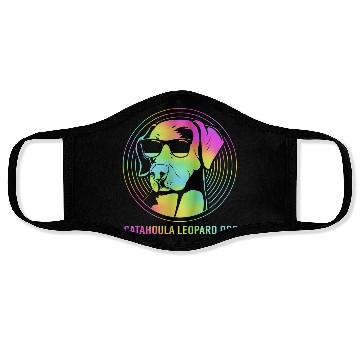 Discover Funny Catahoula Leopard Dog With Sunglasses Face Masks