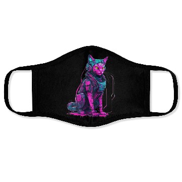Discover Cyber Warrior Cat Face Masks