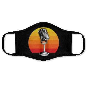 Discover Retro Microphone Design For Music Lovers Face Masks