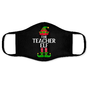 Discover The Teacher Elf Christmas Face Masks