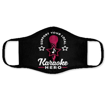 Discover Support Your Local Karaoke Hero Face Masks