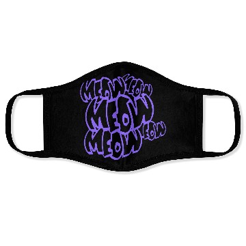 Discover Many Funny Meow Cat Meow Comic Letters Text Quote Face Masks