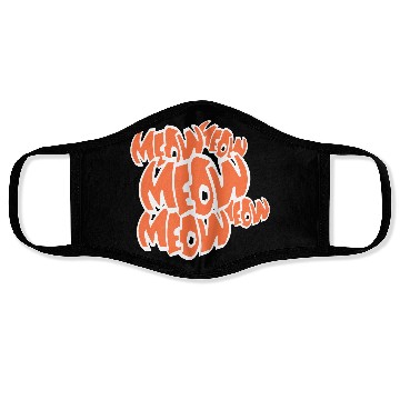 Discover Many Funny Meow Cat Meow Comic Letters Text Quote Face Masks