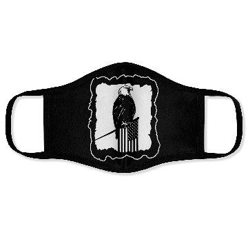 Discover Framed Eagle On Flag Pole LIKE US ON FACEBOOK # Face Masks