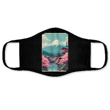 Discover Serenity Beneath Mount Fuji Face Masks