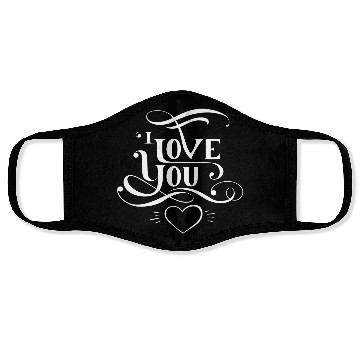 Discover I love you Face Masks