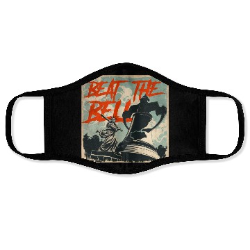 Discover Queen of Liberty use baseball bat to beat the bell Face Masks