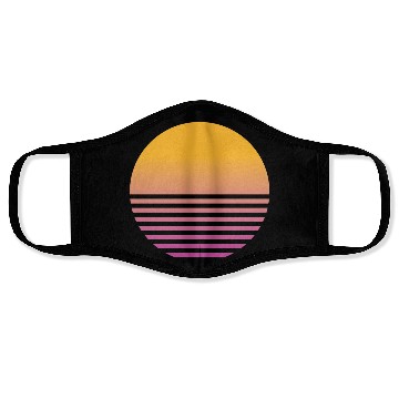 Discover Retro Sunset - 80s Vaporwave Aesthetic Face Masks