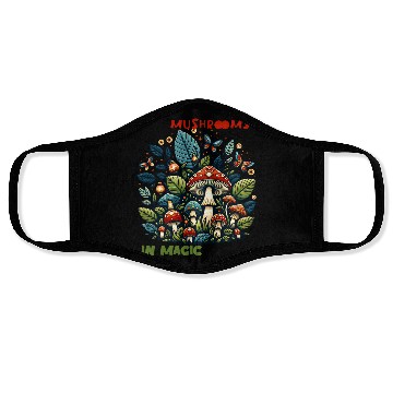 Discover Mushroom in Magic Design Face Masks