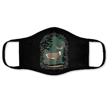 Discover Cottagecore Forest Deer Serenity Face Masks