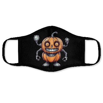 Discover Halloween Pumpkin Robot Face Masks