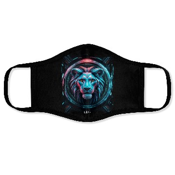 Discover Zodiac sign Leo in cyberpunk era Future Face Masks