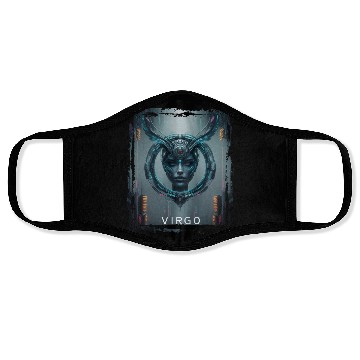 Discover Zodiac sign Virgo in cyberpunk era Future Face Masks