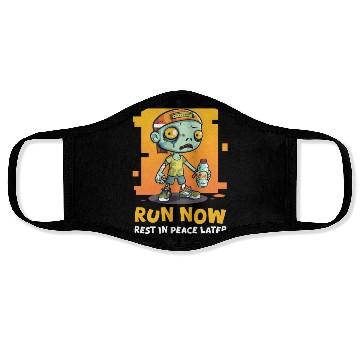 Discover Halloween Runner Run Now, Rest In Peace Later Face Masks