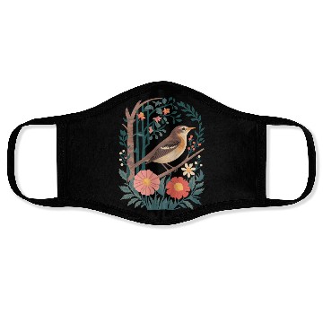 Discover Cottagecore Bird and Floral Harmony Face Masks