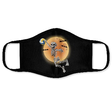 Discover Volleyball Skeleton Volleyball Player Halloween Face Masks