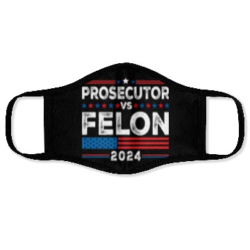 Discover Funny Voting Election 2024 Prosecutor vs Felon Face Masks