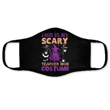 Discover Scary Teacher Halloween Face Masks Sublimation Designs